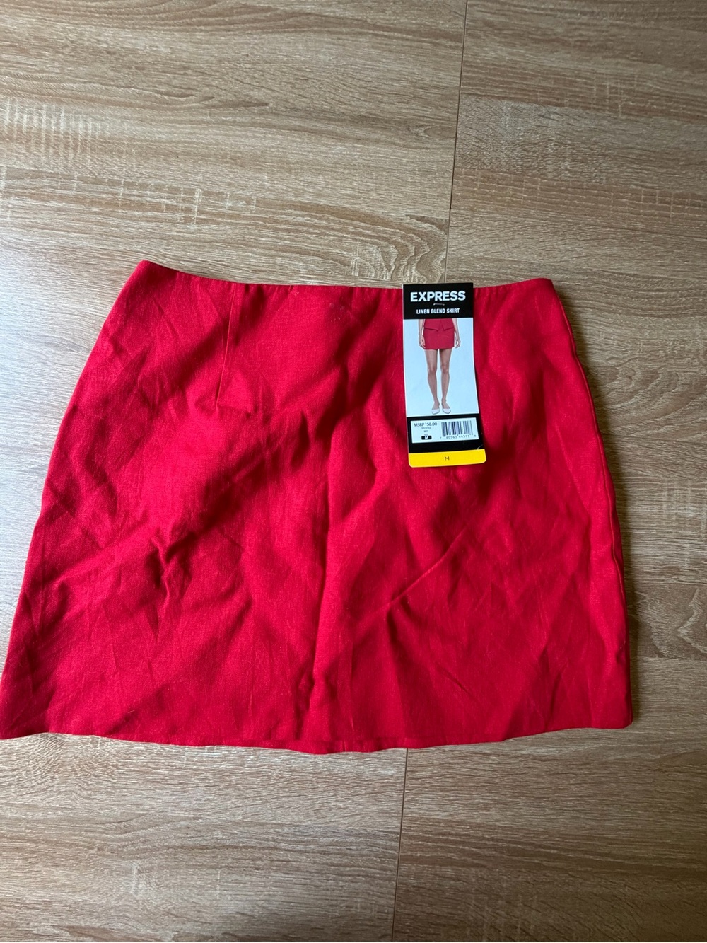 Express Bright Red Mini Skirt